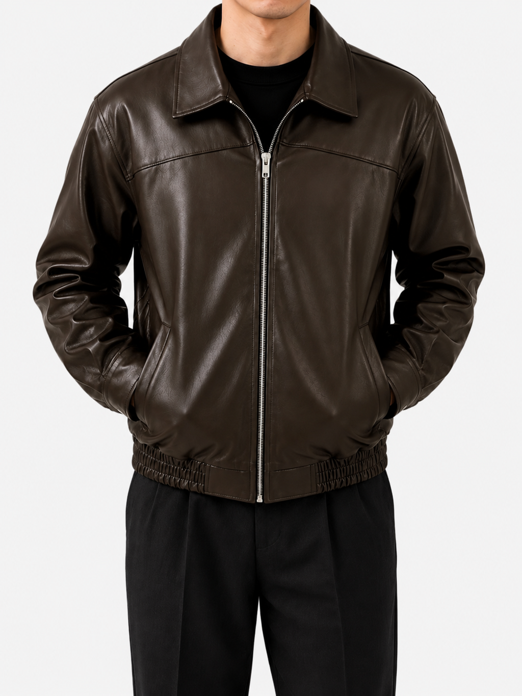 Espresso Brown Leather Jacket