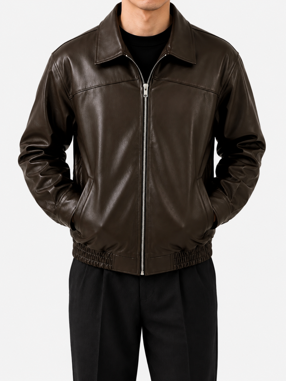 Espresso Brown Leather Jacket